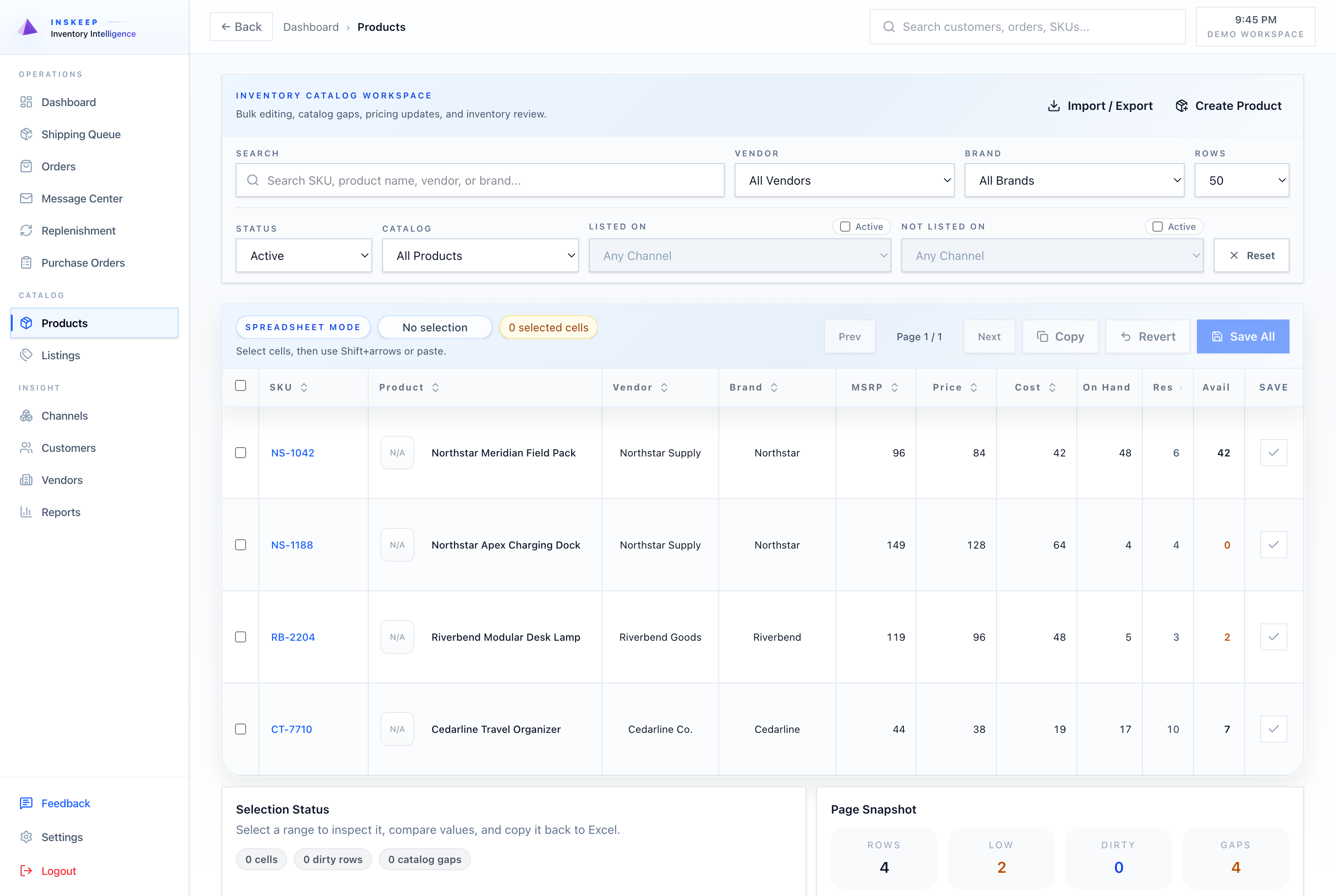 Update products quickly